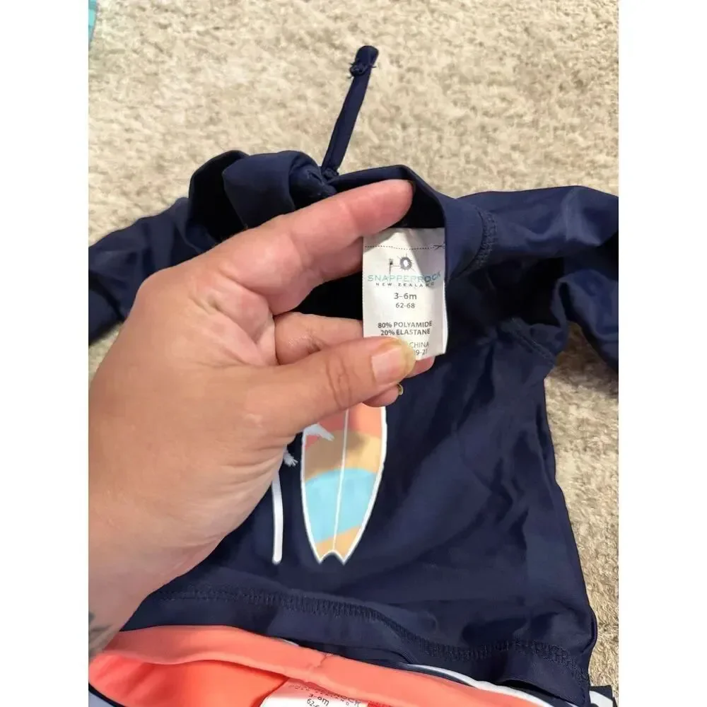 Snapperrock New Zeland Baby Infant Girl Swimsuit 3-6 M UPF 50+